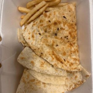 Cheese Quesadilla and fries