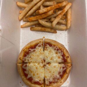 Cheese Pizza and Fries